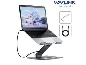 Wavlink USB-C Docking Station USB C laptop Dock with Aluminum Laptop Stand, 2 HDMI, PD3.0 (Max 85W) SD/TF Gigabit Ethernet 2 USB 3.0 Ports, Adjustable Ergonomic Computer Riser For MacBook & Windows