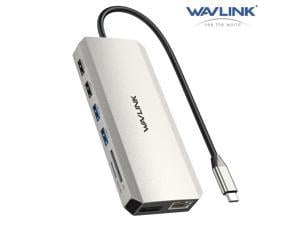 WAVLINK USB C Laptop Docking Station Triple Monitor USB C Hu...