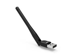 Wavlink Portable Wireless USB Adapter Wi-fi Dongle AC600- 5dBi Antenna IEEE802.11AC Dual Band 2.4 GHz 150Mbps + 5GHz 433Mbps Wireless Wifi Ethernet Network LAN Card- Black