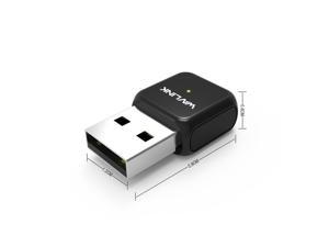 Wavlink Superspeed AC600 USB Wireless Adapter 600Mbps WIFI  Dongle Dual Band 2.4GHz/5GHz 802.11 ac/a/b/g/n WEP,WPA/WPA2 thernet Network LAN Card Support Windows 10 / 7 / XP / 8.x  / Linux / Mac OS X