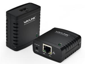 Serveur d'impression Wavlink 100Mbps Imprimante USB 2.0 Réseau Serveur d'impression LPR Partage LAN Réseau Adaptateur Hub MFP Imprimante Partage d'imprimantes Périphériques USB via Ethernet filaire