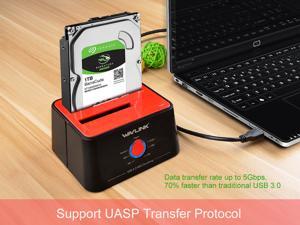 WAVLINK USB 3.0 to SATA Dual-Bay Hard Drive Docking Station WL-ST334U 5Gbps