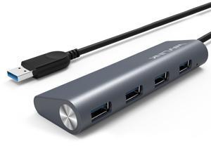 Wavlink USB Hub, 4-Port USB 3.0 Portable Aluminum Hub ,USB Extension Multi-function USB Dock Hot Swapping Support for iMac, MacBook, MacBook Pro, MacBook Air, Mac Mini, or any PC [Silver] Model :3048