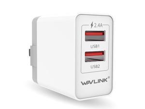 Wavlink Quick Charge 2 Ports USB Desktop Charging Station Wall Charger (DC5V/2.4A ; 12.5Watt) - Portable USB Charger Folding Plug Smart compacted design for mobile phone and pad Wavlink Quick Charge 2 Ports USB Desktop Charging Station Wall Charger (DC5V/2.4A ; 12.5Watt) - Portable USB Charger Folding Plug Smart compacted design for mobile phone and pad
