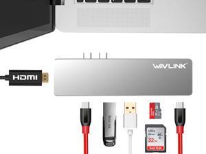 USB-C Docking Station, USB Type-C Multi-Function Hub Adapter for both MacBook Pro 13” and 15” Super Speed Up to 40Gbps, 4K HDMI Video Output, USB-C, microSD/SD Card Reader, 2x USB 3.0 ( silvery ) USB-C Docking Station, USB Type-C Multi-Function Hub Adapter for both MacBook Pro 13” and 15” Super Speed Up to 40Gbps, 4K HDMI Video Output, USB-C, microSD/SD Card Reader, 2x USB 3.0 ( silvery )