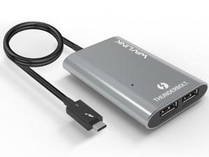 ?Intel Certified?Wavlink Thunderbolt 3 to Dual DisplayPort 8K Adapter, Support up to 8K(7680 x 4320) @30Hz, Dual4K@60Hz, or FHD@144KHz Resolution, Up to 40Gbps Compatible with Mac and Windows Systems ?Intel Certified?Wavlink Thunderbolt 3 to Dual DisplayPort 8K Adapter, Support up to 8K(7680 x 4320) @30Hz, Dual4K@60Hz, or FHD@144KHz Resolution, Up to 40Gbps Compatible with Mac and Windows Systems