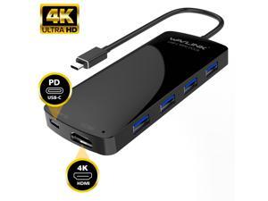 Wavlink USB-C HDMI HUB, 4K HDMI Output, USB 3.1 Type C Hub with Power Delivery for Charging, 6-in-1 USB Type C to HDMI Adapter Docking Station, SuperSpeed 4x USB 3.0 Ports Up to 5Gbps,Plug and Play Wavlink USB-C HDMI HUB, 4K HDMI Output, USB 3.1 Type C Hub with Power Delivery for Charging, 6-in-1 USB Type C to HDMI Adapter Docking Station, SuperSpeed 4x USB 3.0 Ports Up to 5Gbps,Plug and Play