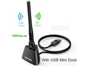 Wavlink WN691AED AC600 USB Dual Band High Gain Wireless Adapters Wifi Adapter, Up to 600Mbps Data Rates, IEEE- 802.11ac/a/b/g/n 3dBi Antennas, WPA-PSK/WPA2-PSK/WPA/WPA2, Supports Windows, Mac OS X Wavlink WN691AED AC600 USB Dual Band High Gain Wireless Adapters Wifi Adapter, Up to 600Mbps Data Rates, IEEE- 802.11ac/a/b/g/n 3dBi Antennas, WPA-PSK/WPA2-PSK/WPA/WPA2, Supports Windows, Mac OS X