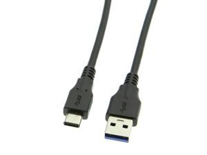 Coolgear USB-C Type A to C USB 3.2 3ft Black Cable