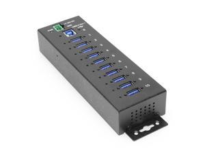 Coolgear 10 Port Managed USB 3.2 Gen 1 Hub w/ 15KV ESD Surge Protection Per Port