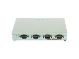 SerialGear 4-Port USB to RS-232 w/ Optical-isolation, Surge Protection, Metal Case