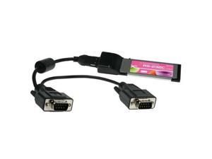 SERIALGEAR Two Port RS-232 ExpressCard DB-9 Dongle for New Laptops
