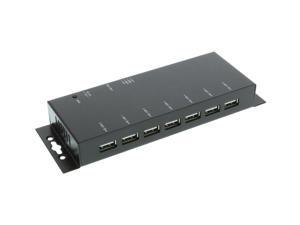 Coolgear Metal 7-Port USB 2.0 Powered Hub for PC-MAC with Power Adapter