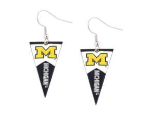 NCAA Michigan Wolverines Pennant Dangle Earring Set NCAA Michigan Wolverines Pennant Dangle Earring Set