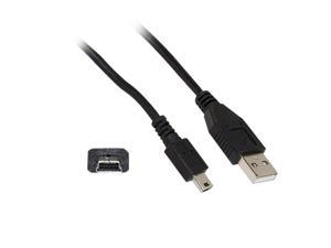 CableWholesale 10UM-02115BK Mini USB 2.0 Cable  Black  Type A Male to 5 Pin Mini-B Male  15 foot