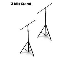 Pyle PAIR PMKS56 Heavy-Duty Tripod Microphone Mic Stand Height & Boom Adjustable