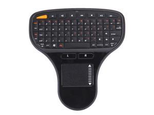 Backlit Version K03 Mini QWERTY Keyboard Adjustable DPI Touchpad for PC, HTPC, Apple, Xbox360, Wii, PS3, Black REIIE 