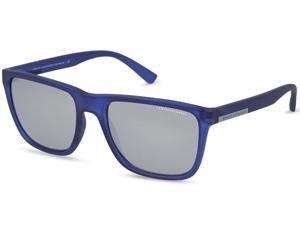 Armani Exchange Transparent Matte Navy Square Sport Sunglasses AX4080S 82786G 57 Armani Exchange Transparent Matte Navy Square Sport Sunglasses AX4080S 82786G 57
