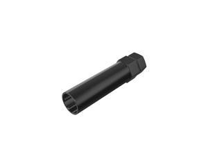 7 Point Spline Drive Tuner Socket Key Tool for Seven-Spline Wheel Lock Lug Nuts - 20mm Inner Diameter - Compatible with 19mm (3/4) and 21mm (13/16) Hex Socket - Black 1pc