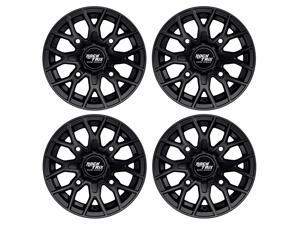 RockTrix RT104 12in ATV Wheels Rims 12x7 Matte Black | 4x137 | 5+2 Offset | Compatible with Kawasaki Teryx Mule Can-Am Maverick Commander Renegade Outlander 4/137 - Set of 4 RockTrix RT104 12in ATV Wheels Rims 12x7 Matte Black | 4x137 | 5+2 Offset | Compatible with Kawasaki Teryx Mule Can-Am Maverick Commander Renegade Outlander 4/137 - Set of 4