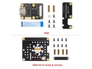 Geekworm Raspberry Pi X630 Hdmi to CSI-2 Module with X630-A2 Auido Hat & Cooling Fan Expansion Board for Raspberry Pi 4 Model B(Not Include Raspberry Pi 4)