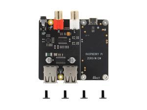 Geekworm X302 HiFi DAC HAT Audio Card & USB HUB for Raspberry Pi Zero 2 W / Zero W (Not Support Raspberry Pi Zero / Zero WH)