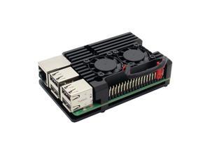 Raspberry Pi 3 Model B+/Pi 3B Aluminium Alloy Metal Armor Cooling Case with Dual Fan and Heat Dissipation Thermal Tapes Raspberry Pi 3 Model B+/Pi 3B Aluminium Alloy Metal Armor Cooling Case with Dual Fan and Heat Dissipation Thermal Tapes