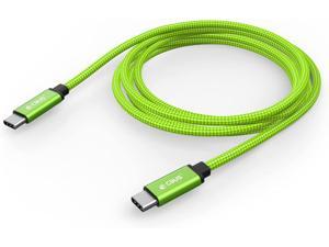 CBUS 10ft Heavy-Duty Braided USB-C to C Fast Charging Cable for Samsung, LG, Motorola, Google Pixel, OnePlus, TCL & More (Green)