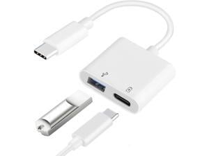 USB C OTG Adapter with Power 2 in 1 USB C to USB Female with 60W PD Charging Adapter Compatible with iPad Pro Samsung Galaxy S23S22S21Note10 Google Pixel 7Pro Google Chromecast with Google TV