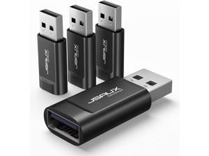 J USB Data Blocker 4Pack USBA Defender Only for Quick Charge Protect Against Juice Jacking Refuse Hacking Provide Safe Charging Black