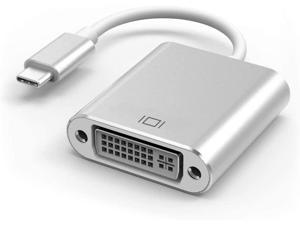 USB C to DVI Adapter USB Type-C to DVI Adapter [Thunderbolt 3 Compatible] for MacBook Pro 2018/2017 MacBook Air/iPad Pro 2018 Samsung Galaxy S10/S9 Surface Book 2 and More C Grey