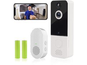 Video Doorbell Camera, Door Bell Ringer with Camera Wireless WiFi with Chime 1080P 2-Way Audio Night Vision Motion Detection Free Cloud Storage