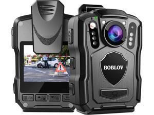 2K Body Camera, BOBLOV M5 1440P Body Mounted Cam,Body Cam Built-in 4200MAH Battery,13-15Hours Recording, IP67 Waterproof, Night Vision Law Enforcement with Car Suction Mount (128GB)
