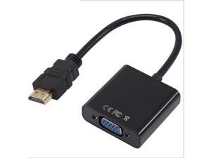 HDMI to VGA Male to female switch connector extension cable adapter 26 cm splitter black white vga to hdmi without Audio