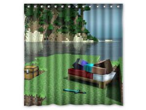 Minecraft Game Design Polyester Fabric Bath Shower Curtain 180x180 cm Waterproof and Mildewproof Shower Curtains Pattern01 Minecraft Game Design Polyester Fabric Bath Shower Curtain 180x180 cm Waterproof and Mildewproof Shower Curtains Pattern01