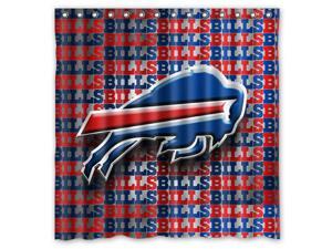 Buffalo Bills Design Polyester Fabric Bath Shower Curtain 180x180 cm Waterproof and Mildewproof Shower Curtains Buffalo Bills Design Polyester Fabric Bath Shower Curtain 180x180 cm Waterproof and Mildewproof Shower Curtains