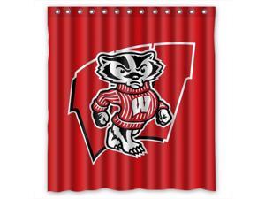 Wisconsin Badgers Design 66x72 Inch Bath Shower Curtains Wisconsin Badgers Design 66x72 Inch Bath Shower Curtains