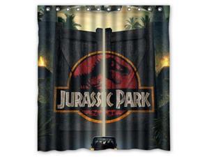 Jurassic Park Door Design 66x72 Inch Bath Shower Curtains Jurassic Park Door Design 66x72 Inch Bath Shower Curtains