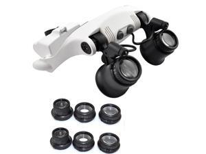 iKKEGOL 10X 15X 20X 25X LED Double Eye Jeweler Watch Clock Repair Magnifier Glasses Loupe iKKEGOL 10X 15X 20X 25X LED Double Eye Jeweler Watch Clock Repair Magnifier Glasses Loupe