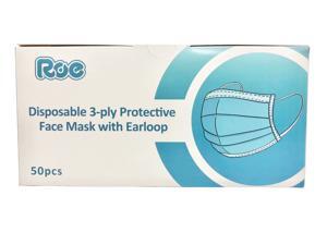 Roe 50pcs Disposable 3-ply Protective Face Mask with Earloop Roe 50pcs Disposable 3-ply Protective Face Mask with Earloop
