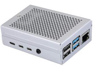 Raspberry Pi 4 Case with Cooling Fan RPI 4 Aluminum Case RPI 4B Metal Shell Silver Enclosure for RPI 4 Model B (Silver) Raspberry Pi 4 Case with Cooling Fan RPI 4 Aluminum Case RPI 4B Metal Shell Silver Enclosure for RPI 4 Model B (Silver)
