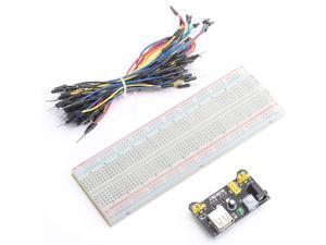 DEVMO 400/830 MB102 Point Breadboard 1660 Power Supply Module Tie Points Solderless Jumper Cables Jump Wire Compatible with Arduino DEVMO 400/830 MB102 Point Breadboard 1660 Power Supply Module Tie Points Solderless Jumper Cables Jump Wire Compatible with Arduino