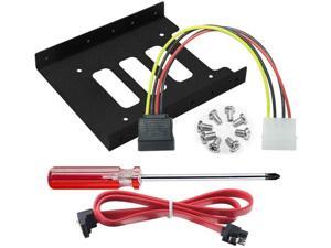 IT OSAYDE 2.5" to 3.5" Internal SSD/HDD Metal Adapter Holder Sata Cable +4Pin to 15Pin Power Cable+Tools IT OSAYDE 2.5" to 3.5" Internal SSD/HDD Metal Adapter Holder Sata Cable +4Pin to 15Pin Power Cable+Tools