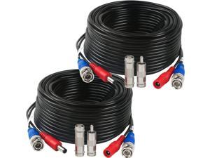 Tainston 2 Pack 25 Feet BNC Video Power CableBNC Extension Wire Pre-Made All-in-One Video Security Camera Wire with Connectors for CCTV Camera DVR Surveillance System Tainston 2 Pack 25 Feet BNC Video Power CableBNC Extension Wire Pre-Made All-in-One Video Security Camera Wire with Connectors for CCTV Camera DVR Surveillance System