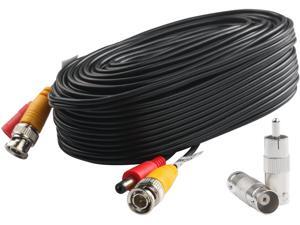 Postta BNC Video Power Cable (25 Feet) Pre-Made All-in-One Video Security Camera Cable Wire with Two Connectors for CCTV DVR Surveillance System Postta BNC Video Power Cable (25 Feet) Pre-Made All-in-One Video Security Camera Cable Wire with Two Connectors for CCTV DVR Surveillance System