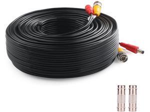 Lknewtrend 200ft BNC Cable All-in-One Siamese Video and Power Wire Cord with Two Female Extension Connectors for CCTV Security Camera & DVR (Black) Lknewtrend 200ft BNC Cable All-in-One Siamese Video and Power Wire Cord with Two Female Extension Connectors for CCTV Security Camera & DVR (Black)