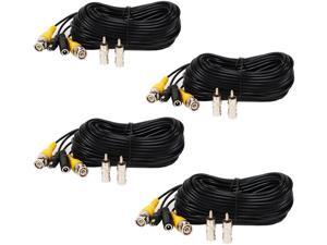 Henxlco 4 Pack 10ft CCTV Security Surveillance Camera Video Power Cable Pre-Made All-in-One BNC RCA Cable Henxlco 4 Pack 10ft CCTV Security Surveillance Camera Video Power Cable Pre-Made All-in-One BNC RCA Cable
