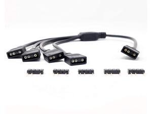 MICRO CONNECTORS 3-Pin Addressable RGB (ARGB) 1 to 4 Splitter Cable - 50cm with Male Pins (F04-04ARGB-50) MICRO CONNECTORS 3-Pin Addressable RGB (ARGB) 1 to 4 Splitter Cable - 50cm with Male Pins (F04-04ARGB-50)