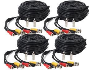 Henxlco 4 Pack 100ft Security Surveillance Camera Audio Video Power Extension Cable Pre-Made All-in-One CCTV Wire Henxlco 4 Pack 100ft Security Surveillance Camera Audio Video Power Extension Cable Pre-Made All-in-One CCTV Wire