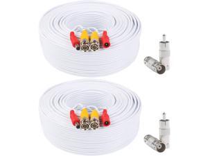 Postta BNC Video Power Cable (2 Pack 200 Feet) Pre-Made All-in-One Video Security Camera Cable Wire with Four Connectors for CCTV DVR Surveillance System Postta BNC Video Power Cable (2 Pack 200 Feet) Pre-Made All-in-One Video Security Camera Cable Wire with Four Connectors for CCTV DVR Surveillance System
